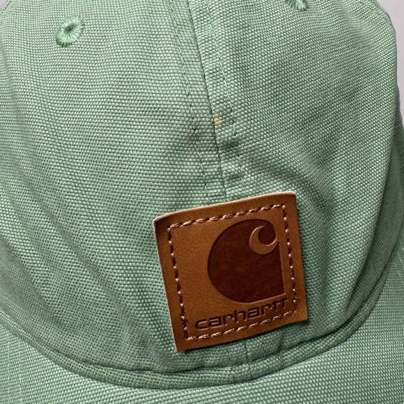 Carhartt Sage Green Hat with Tan Logo Patch - Picture 3 of 13